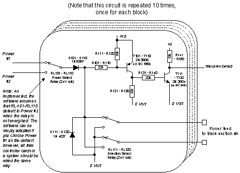 block detection circuit and reversing relay